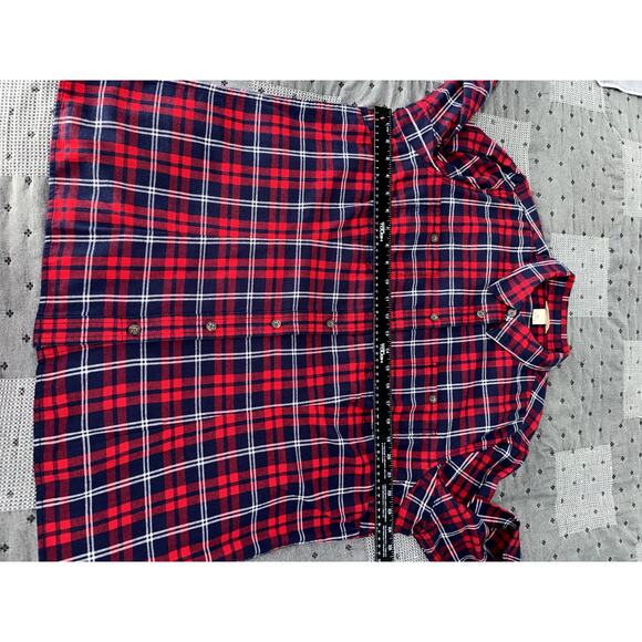 Duluth Trading Plaid Flannel Shirt Women’s XL Red/Blue - Picture 6 of 7